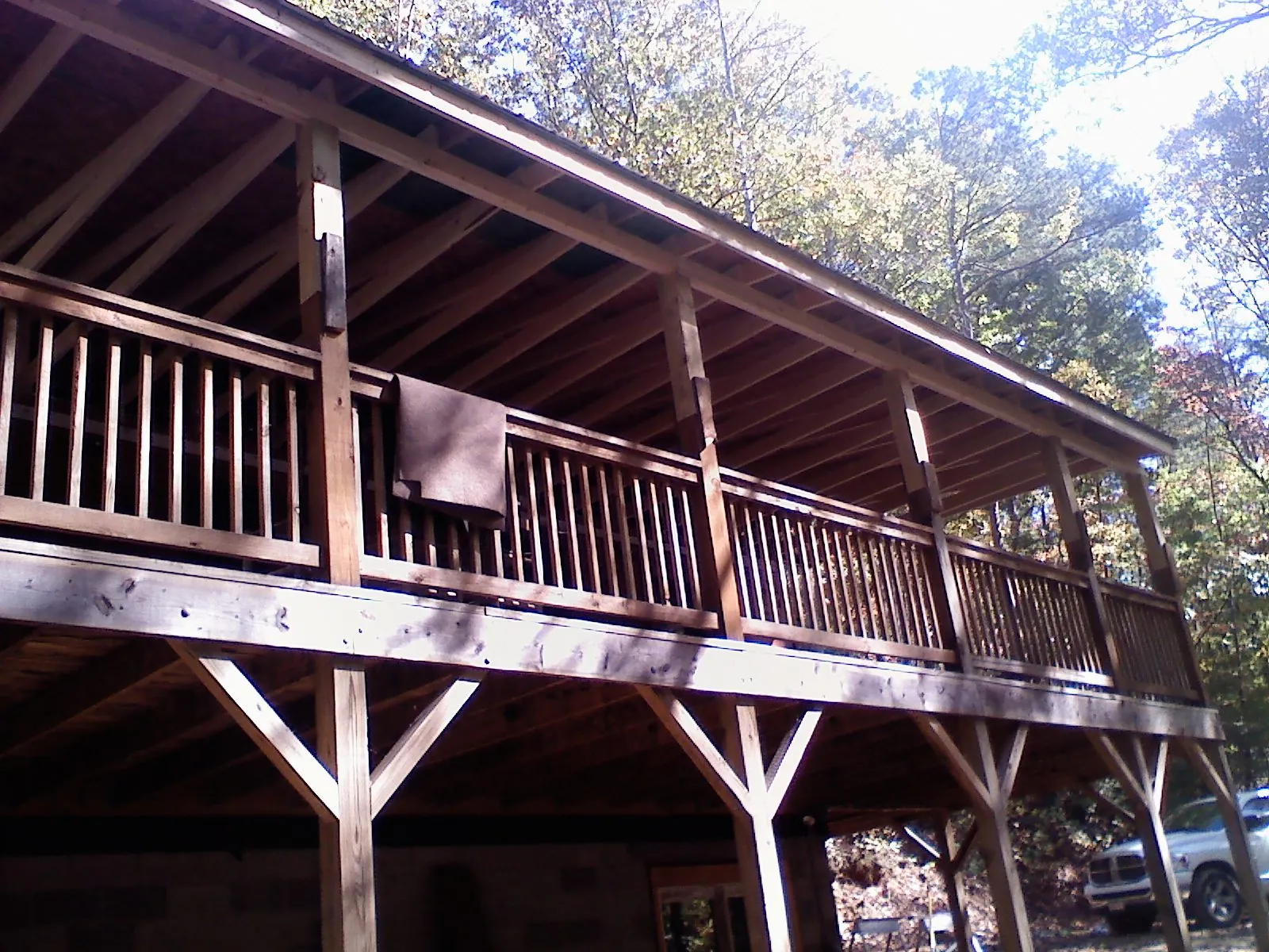 Timber framing under a new elevated porch and deck — Roof Leak Repair in Marblemount by Roofing Brothers